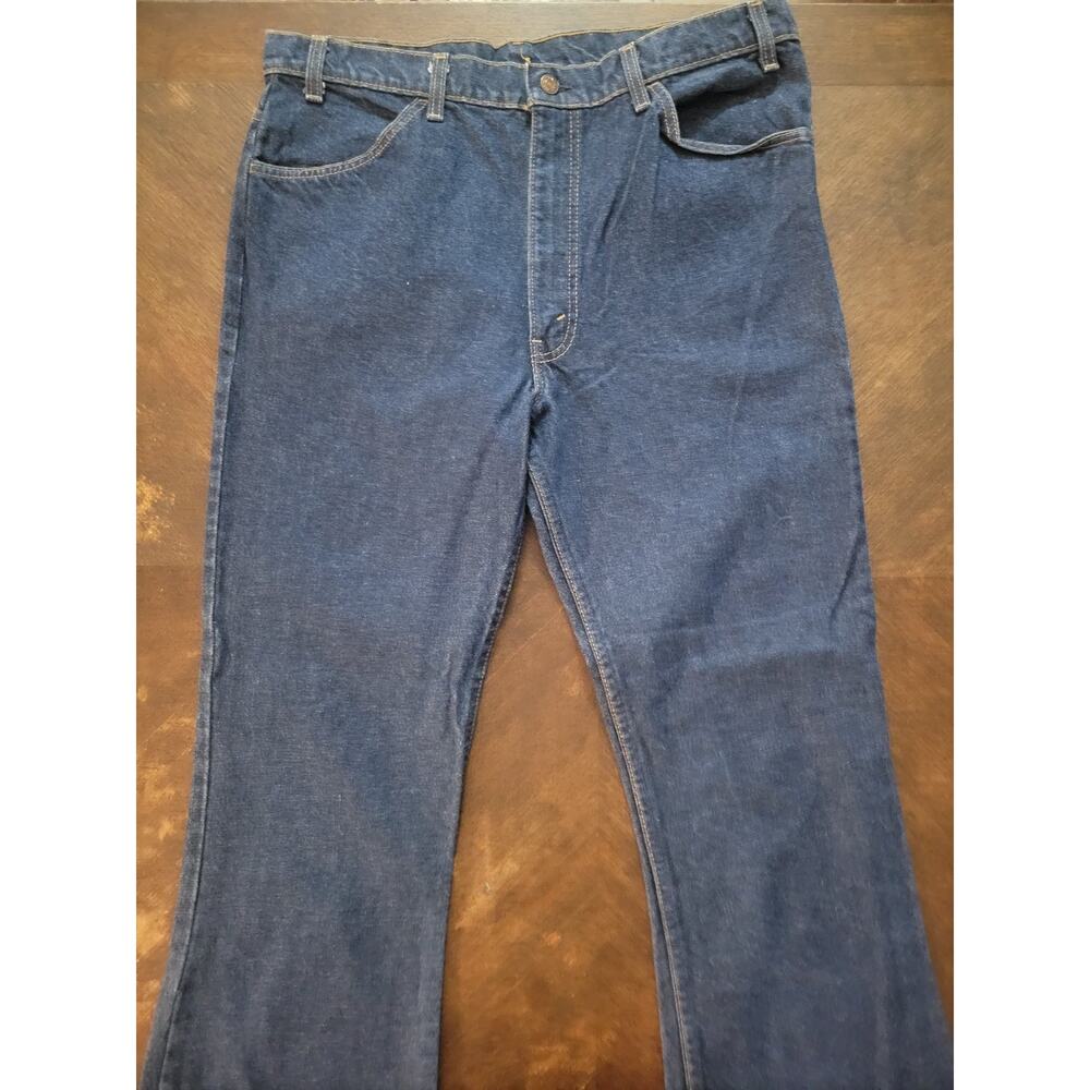 Vintage 1991 Levis Flare Jeans Mens 38x32 646-0217 Orange Tab Regular Fit Retro